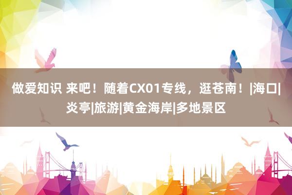 做爱知识 来吧！随着CX01专线，逛苍南！|海口|炎亭|旅游|黄金海岸|多地景区