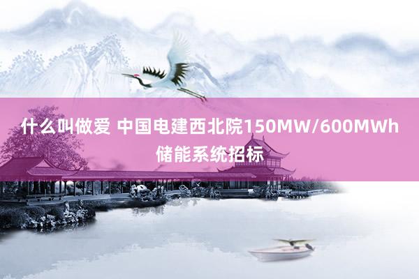 什么叫做爱 中国电建西北院150MW/600MWh储能系统招标