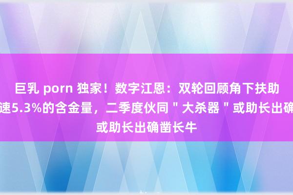 巨乳 porn 独家！数字江恩：双轮回顾角下扶助GDP增速5.3%的含金量，二季度伙同＂大杀器＂或助长出确凿长牛