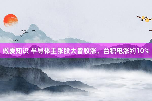 做爱知识 半导体主张股大皆收涨，台积电涨约10%