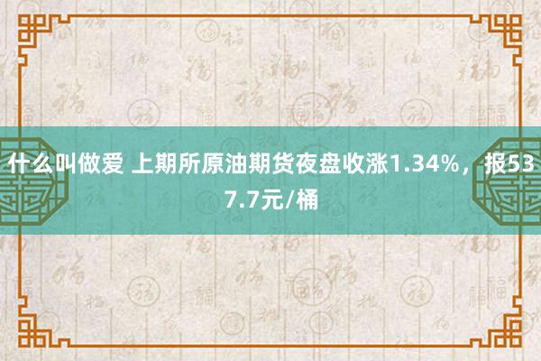 什么叫做爱 上期所原油期货夜盘收涨1.34%，报537.7元/桶